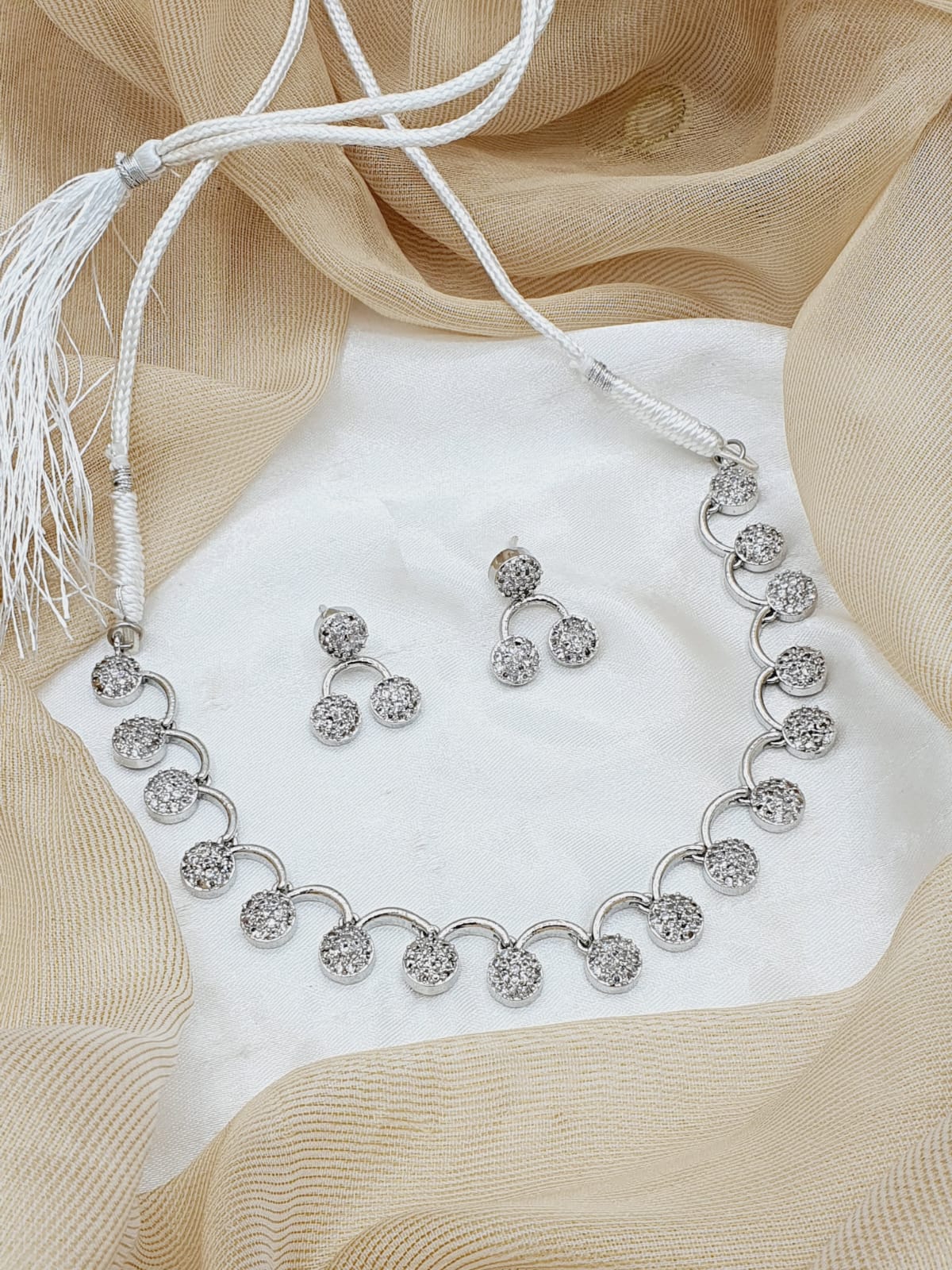 Zircon Stone, Tone Polish Silver Polish Stylish Design